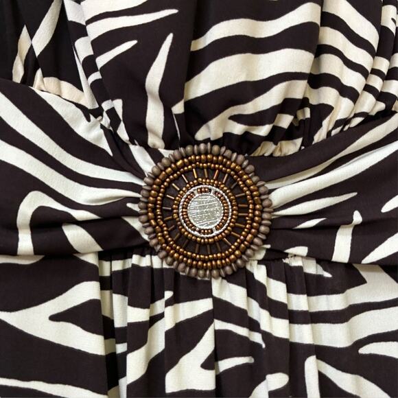 Y2K En Focus Brown Sleeveless Empire Waist Maxi Dress - Picture 6 of 8